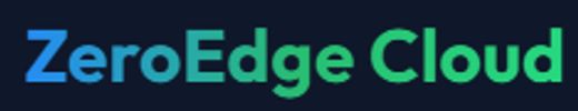 Logo reading 'ZeroEdge Cloud' in blue and green on dark background.