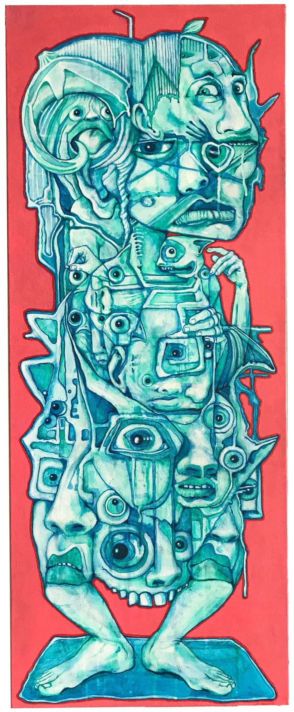 "smooth operator"
acrylic on canvas
16"x 40"