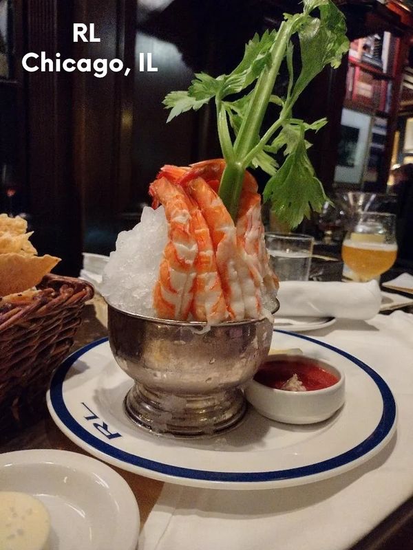 Having a gorgeous shrimp appetizer at RL in Chicago, IL.
#ChicagoRestaurants 