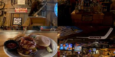 Food and interior from the Roadhouse Bar & Grill