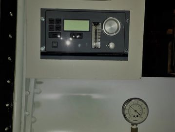 Laboratory equipment used for trace gas analysis in environmental research

