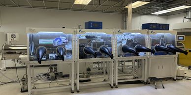 Enclosed glovebox with manual air purge function