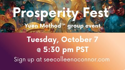 Prosperity Fest group event on October 7 at 5:30 pm PST.