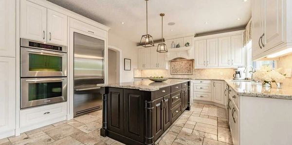 Modern kitchen with wood accents 
