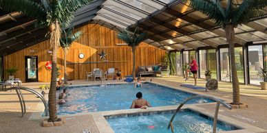The indoor heated pool at The Retreat Senior Living 55+
