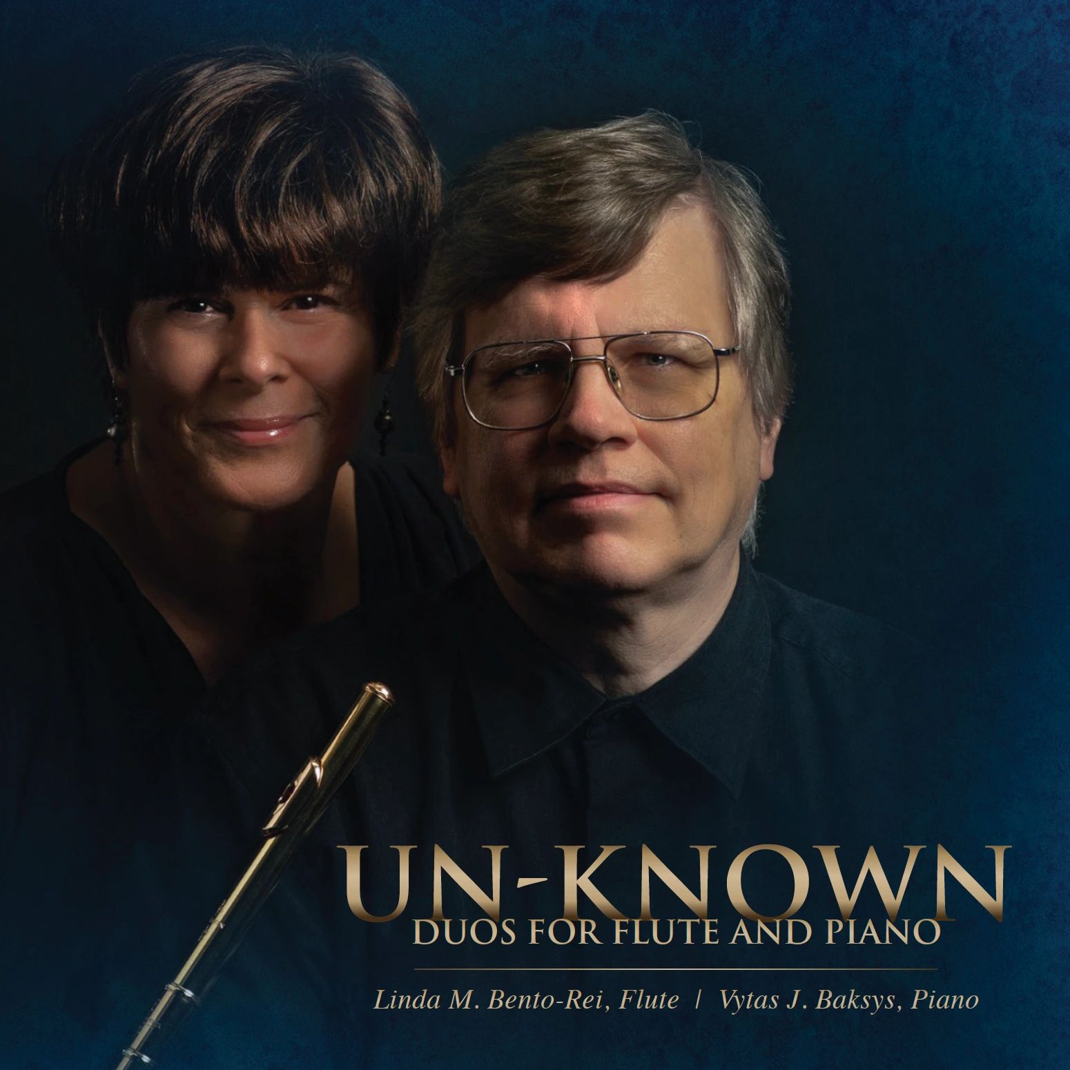 Portrait of Linda M. Bento-Rei and Vytas J. Baksys for their music album cover.
