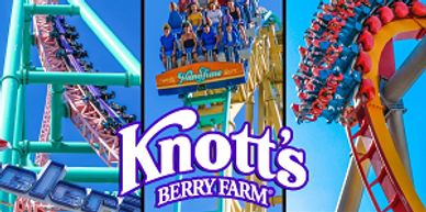 Knotts Berry Farm discount theme park tickets scary peanuts jam xcelerator ghost town roller coaster