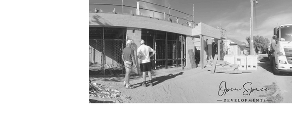 suspended slab construction stage with supervisors checking work 