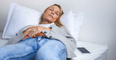 Lady with exhaustion from ME/CFS.