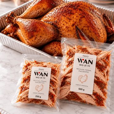 Pavo oriental horneado y empacado al vacío en 250 g y 500 g