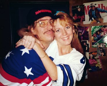 Joe Walsh and Kristin Casey in recording studio