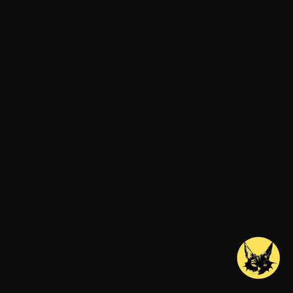 Black background with a yellow circle featuring a stylized cat face.