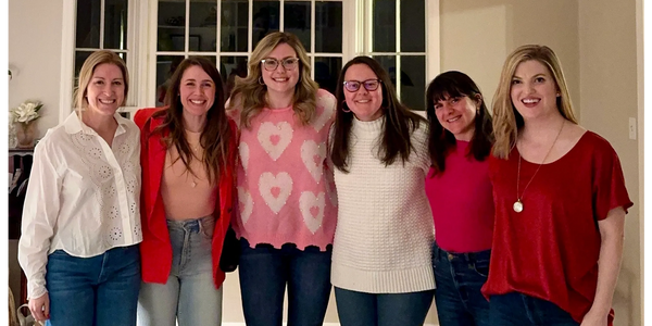 Junior Woman's Club of Charlotte celebrating friendship through clubwork with a Galentine's celebrat
