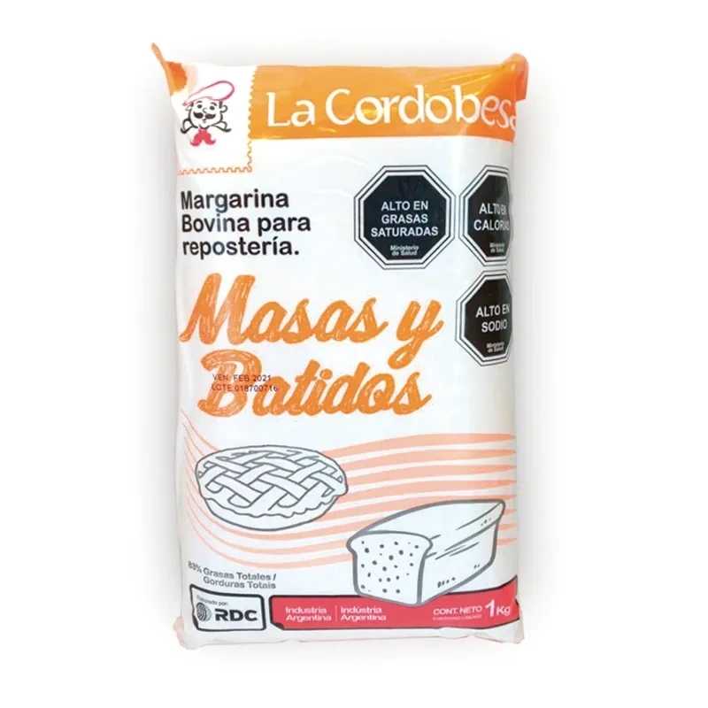 Margarina Masas y Batidos Cordobesa 1 kg (12 unidades)