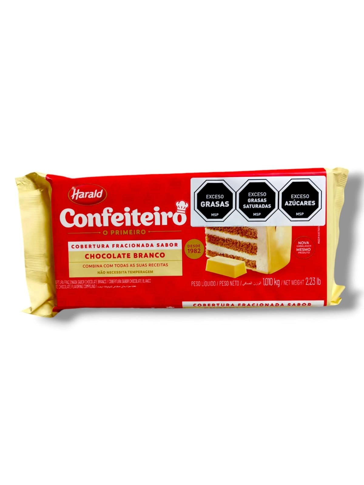 Cobertura Chocolate blanco en barra 1 kg (10 unidades)