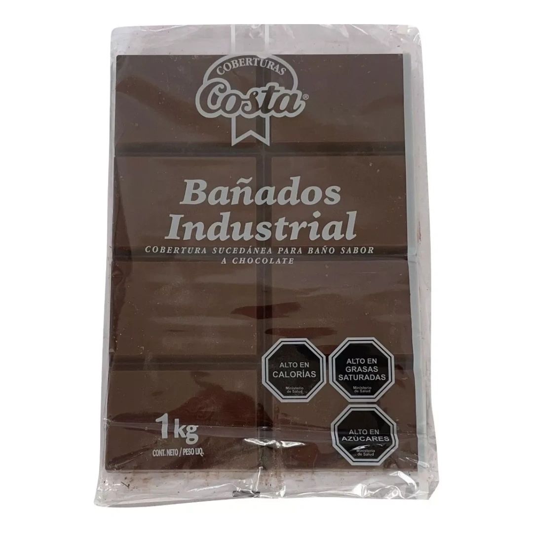 Cobertura Chocolate Costa en barra 1 kg (10 unidades)