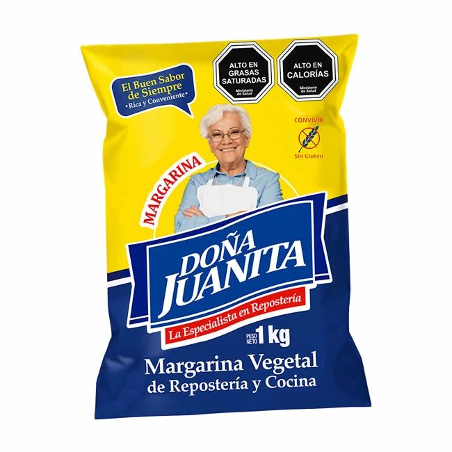 Margarina Vegetal Doña Juanita 1 kg (12 unidades)