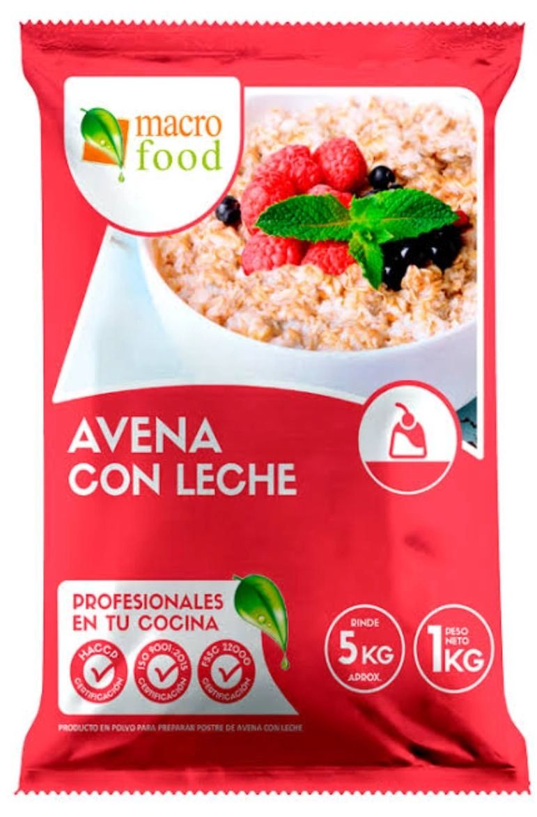 Avena con Leche 1 kg (10 bolsas)