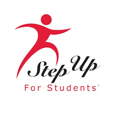 Red figure logo with 'Step Up For Students' text.
