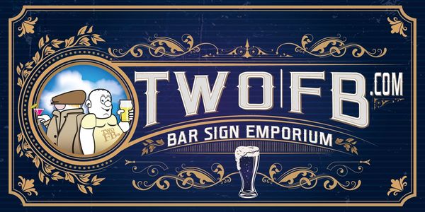 Two Fat Blokes Logo - Bar Signs, Pub signs, Custom home bar signs.