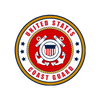 U.S. Coast Guard logo with a white background
