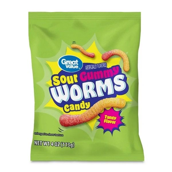 Sour Gummy Worm  (4 oz)
