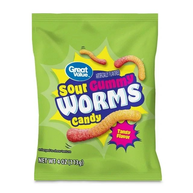 Sour Gummy Worm  (4 oz)