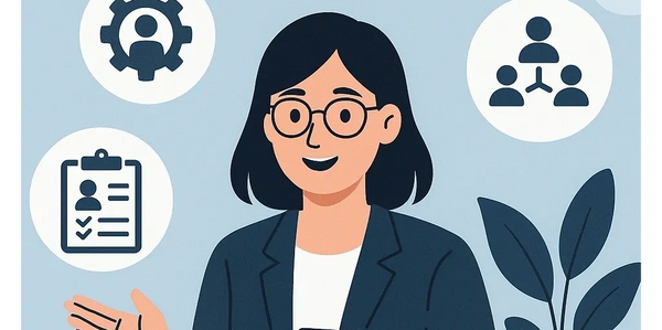 A serene landscape featuring a lake surrounded by mountains under a clear blue sky.