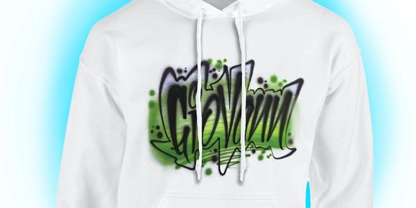 Custom airbrushed hoodie painted live at your event