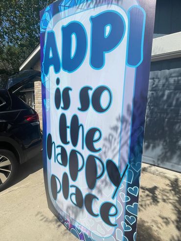 Airbrush or printed artwork on 4’x8’ Coro board