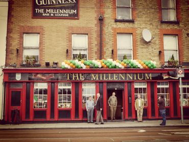 The Millenium Bar. An Angel helped us that day and he stands in the doorway.