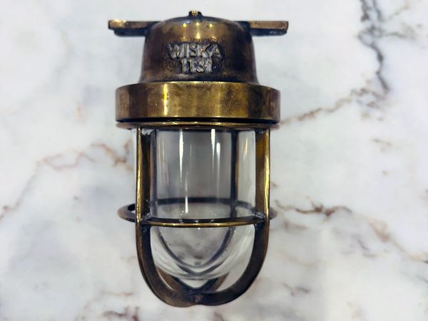 Salvaged marine antique nautical, coastal antiques, coastal vintage, sea vintage, home decor light fittings maritime ships brass Sydney