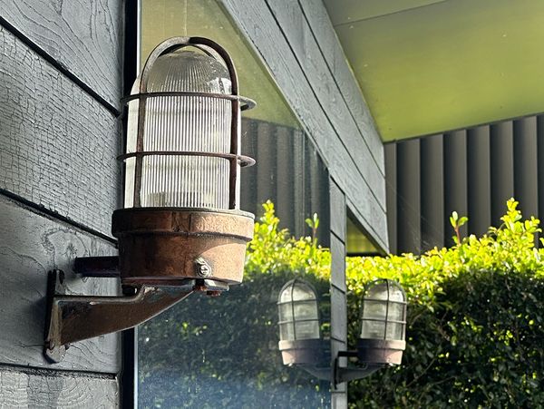 Salvaged marine antique, nautical sea vintage, light fitting, maritime, brass ships lights Australia