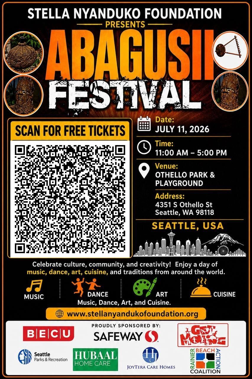 Abagusii Festival in Seattle on July 11, 2026, celebrating music, dance, art, and cuisine.