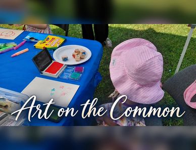 Child creating art at QAA's Art on the Common Activity
