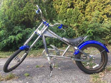 Three Speed Schwinn Chopper Blue and Chrome