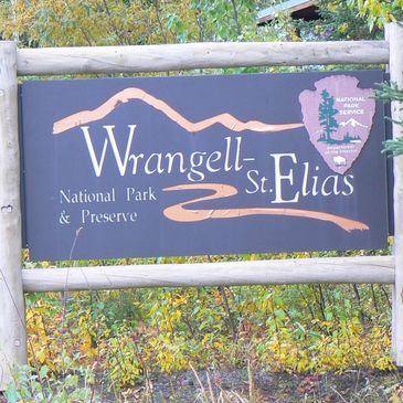 Wrangell St. Elias Natioinal Park and Preserve entrance sign