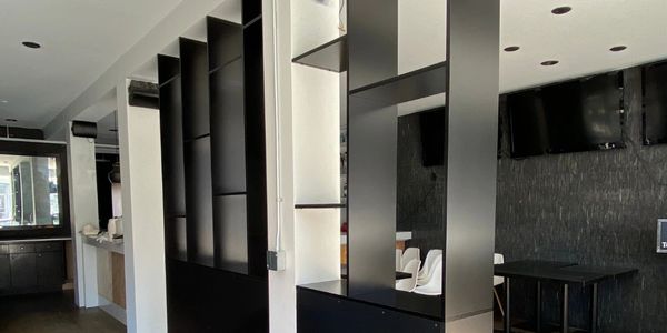 Black Cafe - Vancouver
Custom MDF painted divider millwork.