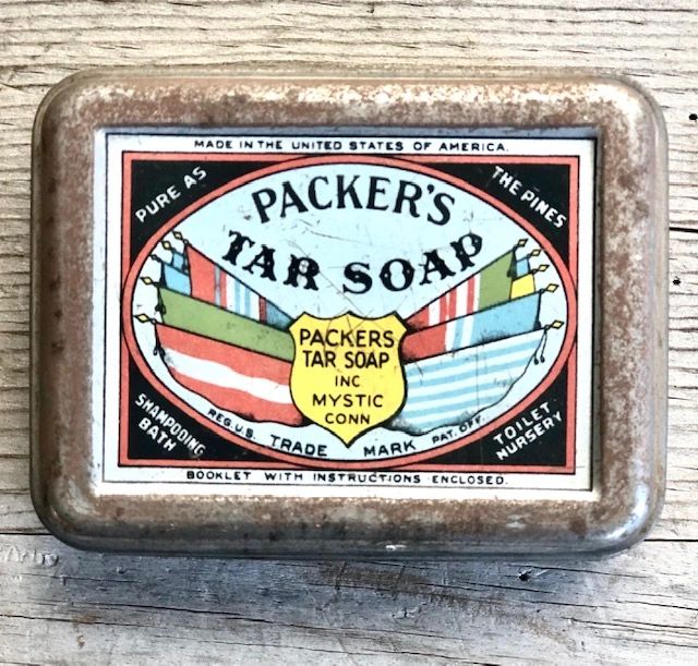 vintage tin Packer's Tar Soap