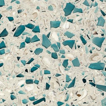 recycled glass countertop sample