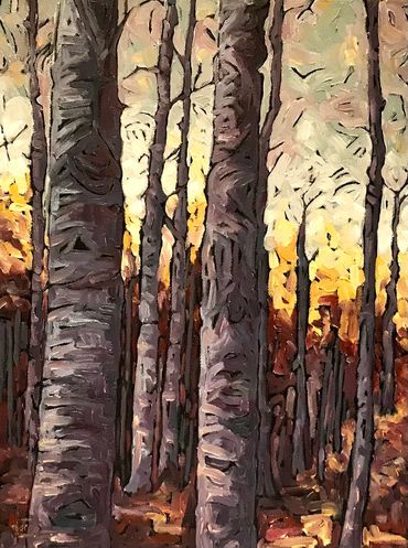 Beneath the Fading Canopy - 16 x 12” oil on deep canvas