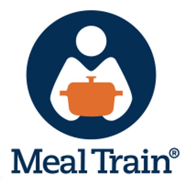 Logo featuring a person holding an orange pot with 'Meal Train' text.