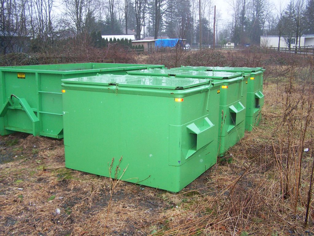 
48" high x 71" wide x 40" deep, with lid.

Great for small apartment buildings, small townhouses, o