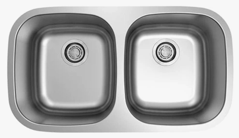 30"x18" SS 50/50 Sink