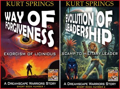 Two book covers by Kurt Springs featuring fantasy adventure themes.