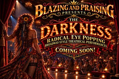 Theatrical performance poster titled The Darkness.