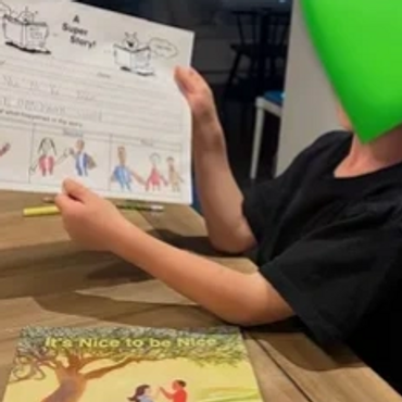   RILEY SHARED THAT HIS FAVORITE PAGE IS THE SOCCER PAGE. RILEY SHOWS KINDN