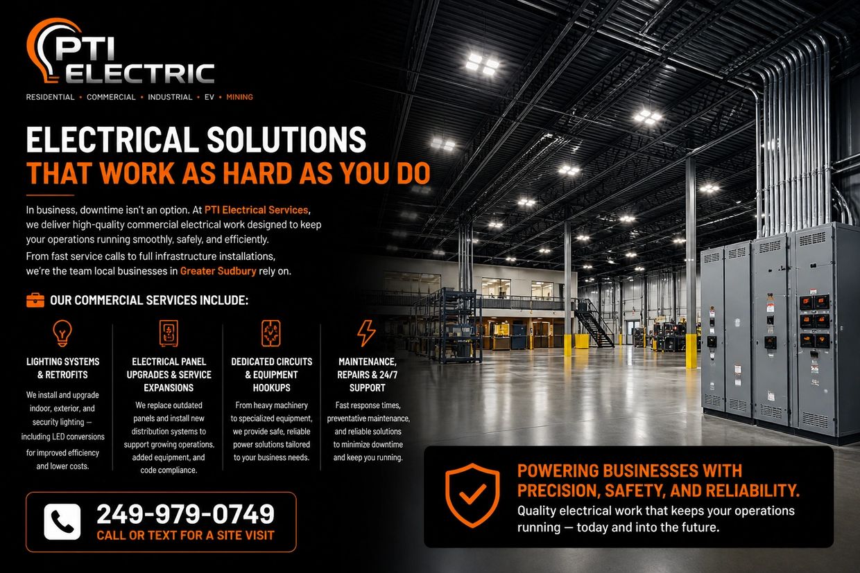 Industrial electrical solutions for commercial efficiency and safety.