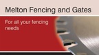 Melton Fencing and Gates