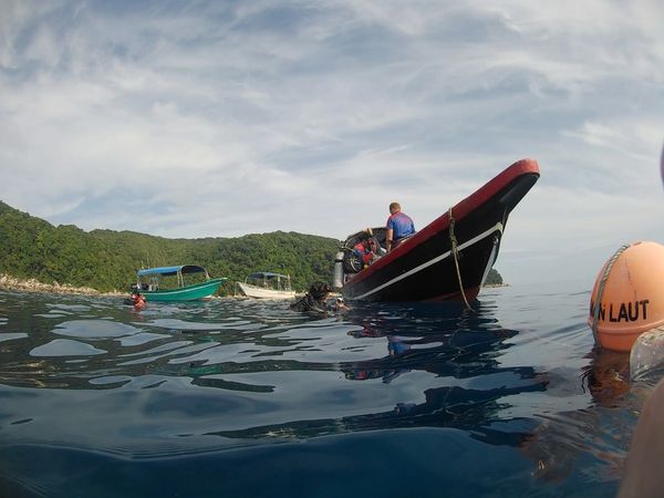 diving boat on Kecil island the Perhentians Malaysia